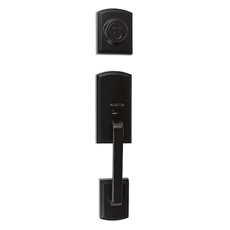 Delaney Hardware Italian Collection Visconti Dummy Black Door Handleset with Artino Interior 374054AR